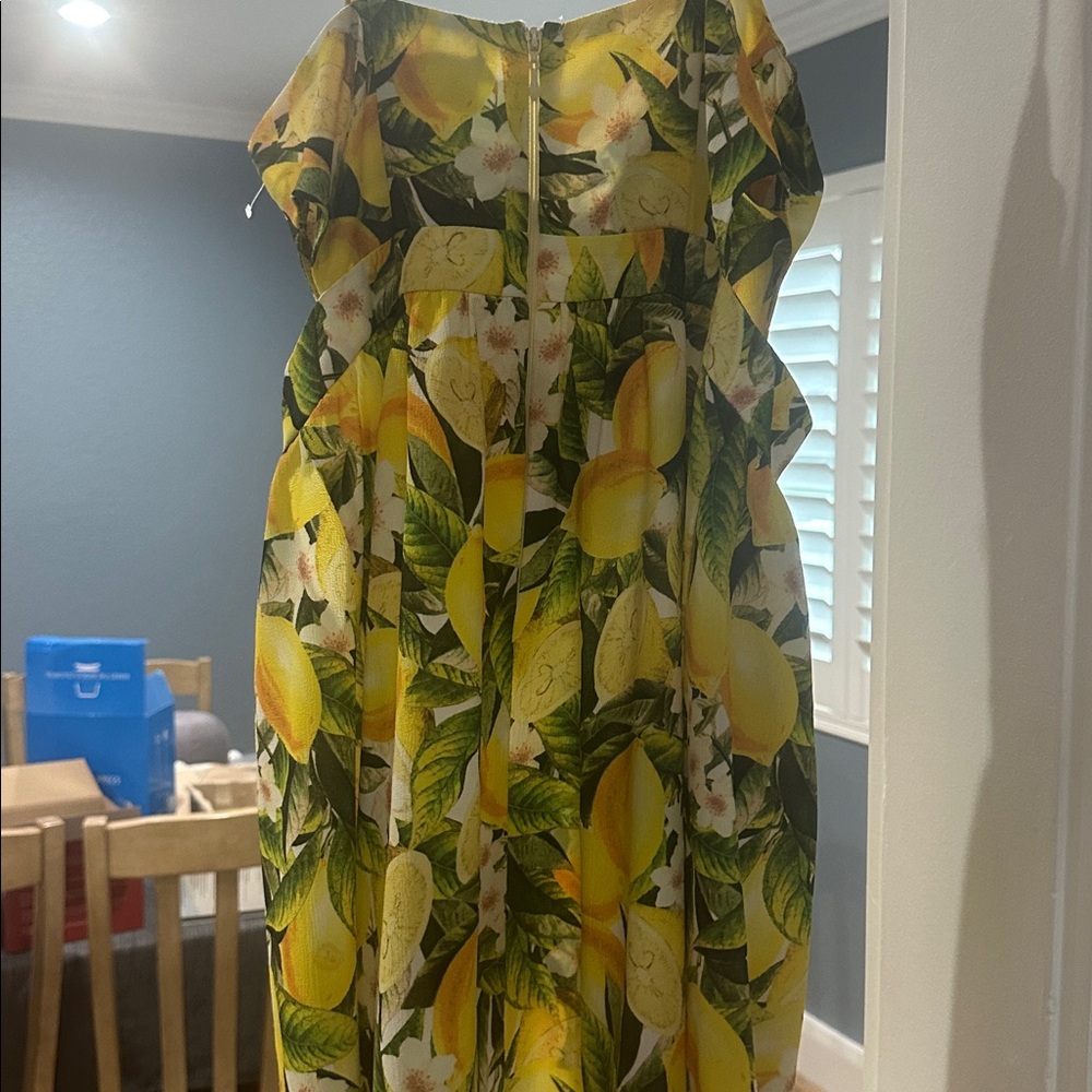 Show Me Your MuMu Yellow Lemon Midi Dress - Picture 4 of 5